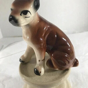 Dog Figurine Porcelain Ceramic DOG